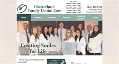 Desktop Screenshot of chesterlandfamilydentalcare.com